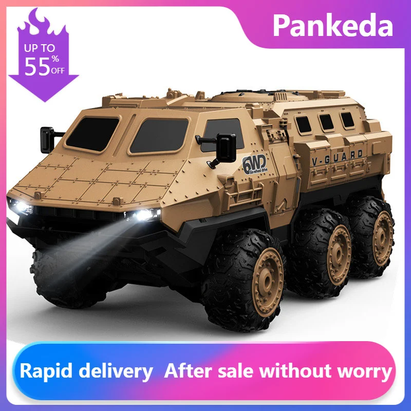 

1:16 6WD Six-wheeled armored RC Car Toy Truck 2.4GHz rc cars for adults toys for boys electric car for kids Armed tank Christmas