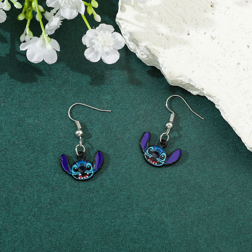 Новые серьги Disney Stitch милые с изображением инопланетянина креативные необычные