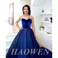 haowen sweetheart prom dresses velvet quinceanera a line formal dresses floor length cheap satin party gowns