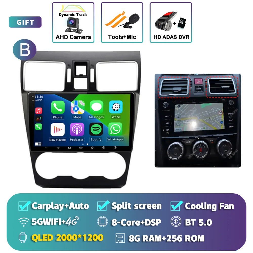 

Android 15 Carplay автомобильный радиоприемник мультимедийный плеер для Subaru Forester 4 SJ XV WRX 2015 2016-2018 авторадио 2din стерео головное устройство