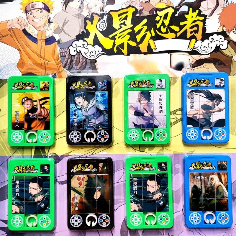

Anime Naruto Puzzle Toy Cartoon Mobile Klotski Three-Dimensional Fan Plate Large 9 Palace Grid Children's Educational Toys
