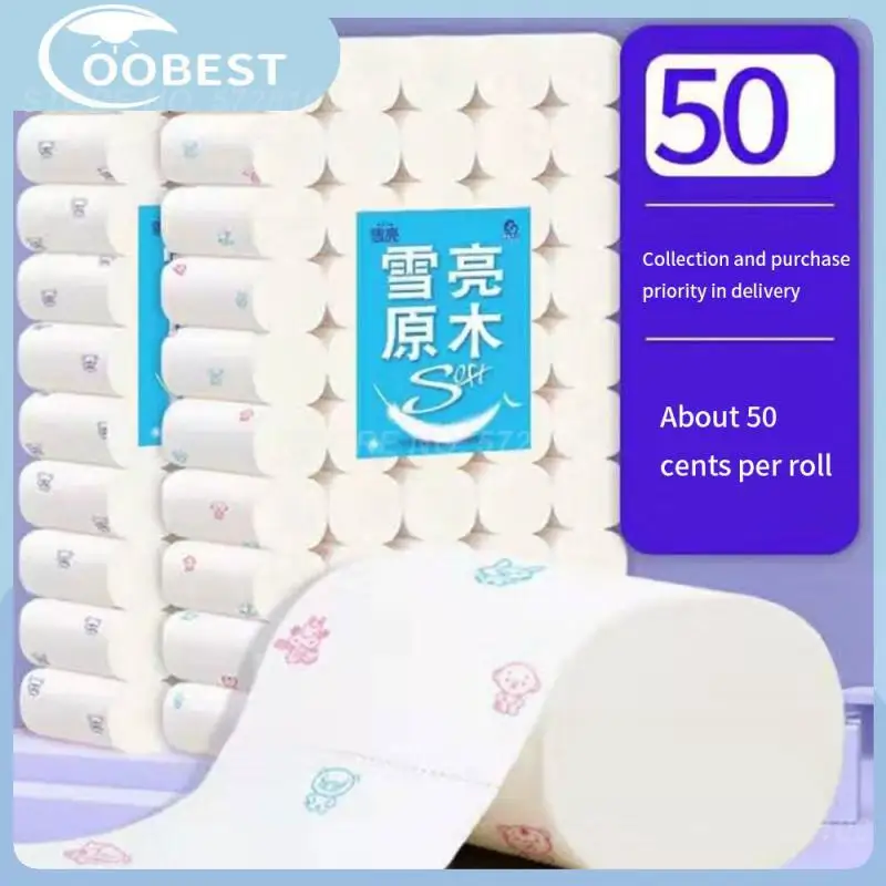 

Без запаха, объемные рулоны бумаги, мягкая беззапаховая туалетная бумага, объемные рулоны, необработанная древесная целлюлозная ткань, бел...