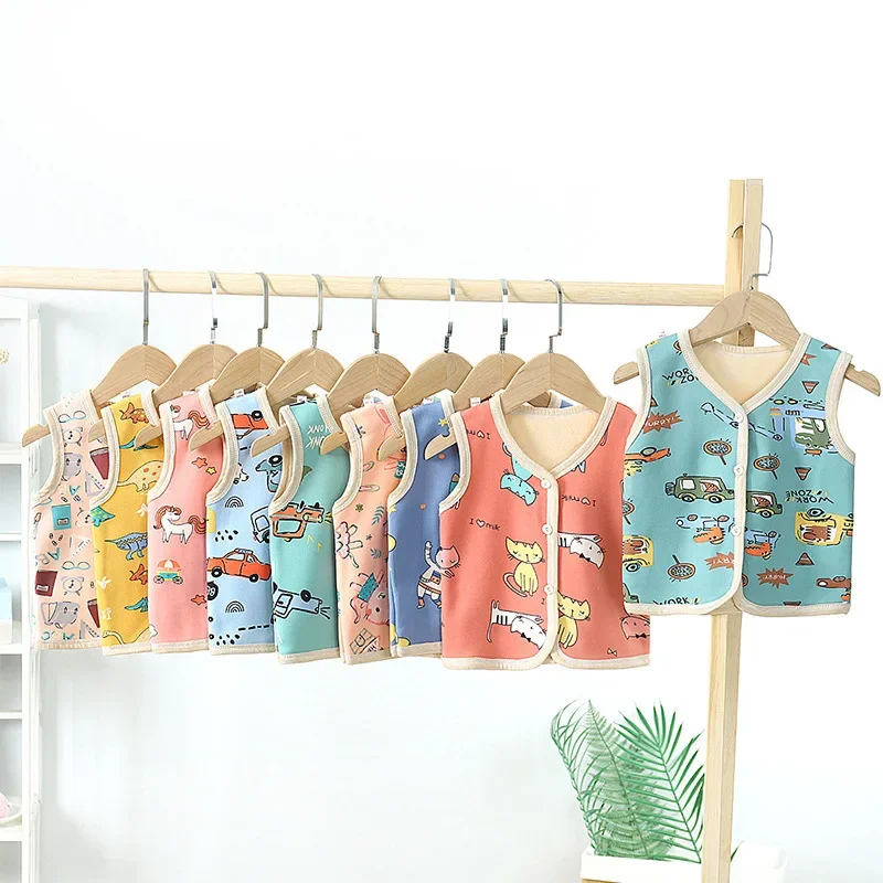 Осень-зима новинка двусторонние детские жилеты плюшевая утепленная детская