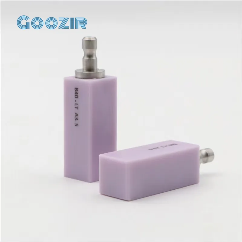 

GOOZIR Dental Material HT /LT Emax B40 Lithium Disilicate Glass Ceramic Blocks 40-19-15mm for Cad CAM