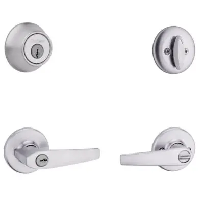 

Keyed Door Knob and Sgl Cyl Deadbolt Combo in SC