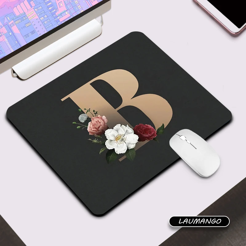 

Desk Mat Golden Initial Name Pattern Mouse Gamer Mausepad Gaming Accessories Mause Pad Table Computer Mousepad Xxl Mats Pc Gamer