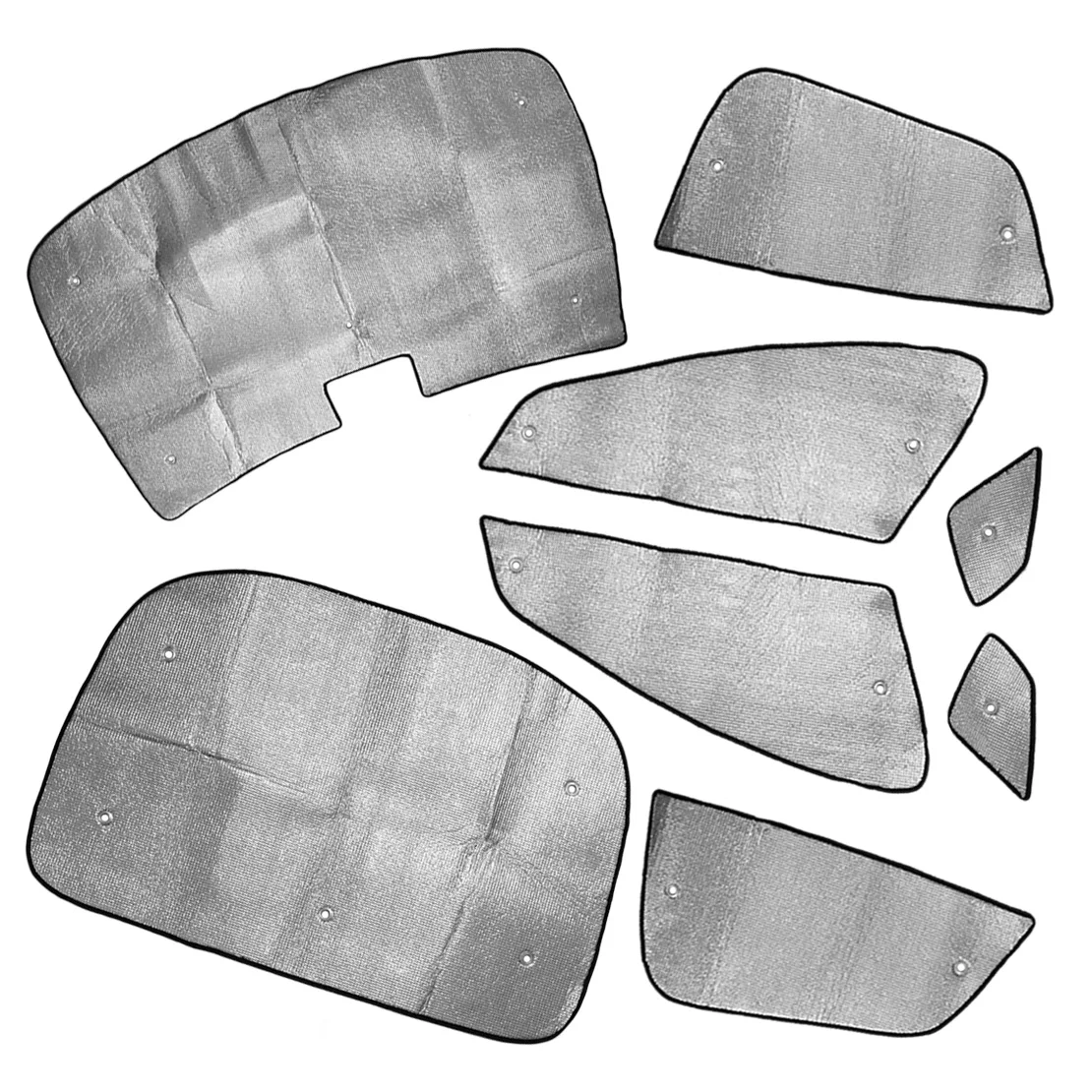 

8pcs/Set Car Front Rear Side Window Windshield Sun Visor Privacy Light Shade Shield Fit for Tesla Model S Silver Aluminum Foil