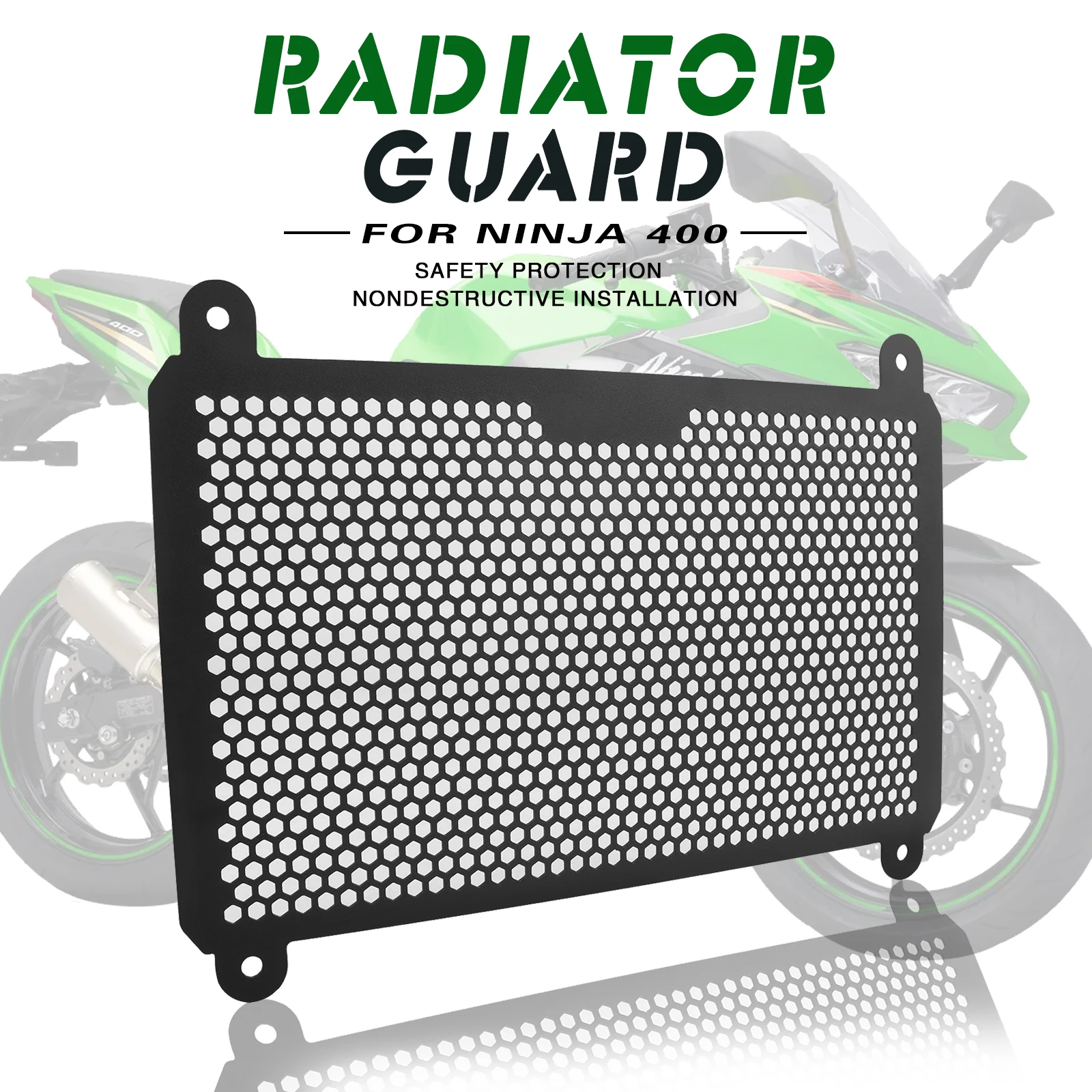 

Решетка радиатора для Kawasaki NINJA 400 Z 400 2018-2022 2021 NINJA400 Z400, защитная крышка радиатора, защитные аксессуары для мотоциклов