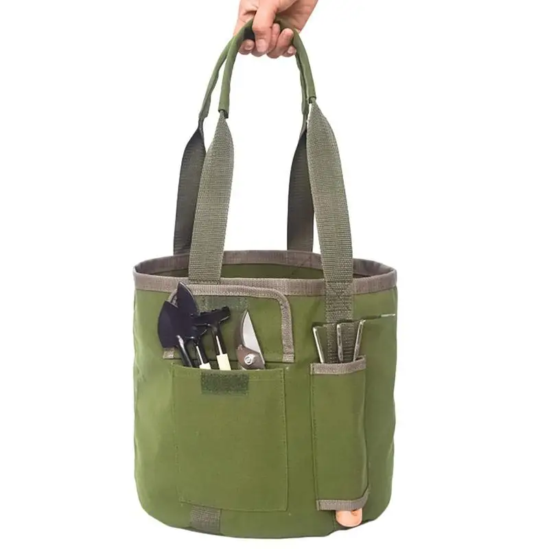 Bucket Organizer Pouch Storage Bag Deep Pockets Gardening Tool Portable Bag Pouch Hand Tool Bag Planting Props Basket