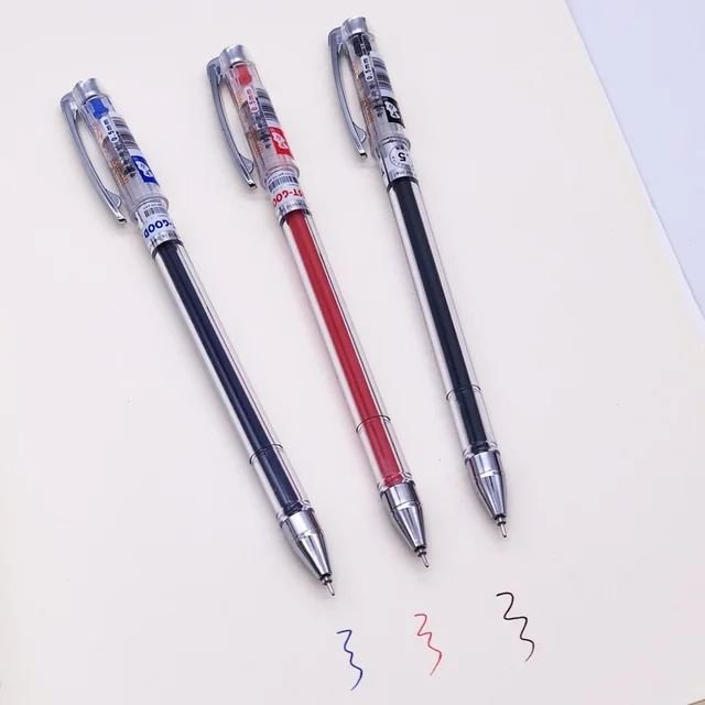 3Pcs Zhi Xin 0.5mm Test Good Gel Pen Black Blue Red Gel Pen