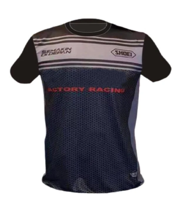 

2021 Moto Gp For Yamaha Factory Racing Team Motorcycle Superbike Black T-Shirt Men's Short Quick Dry Breathable Jerseys