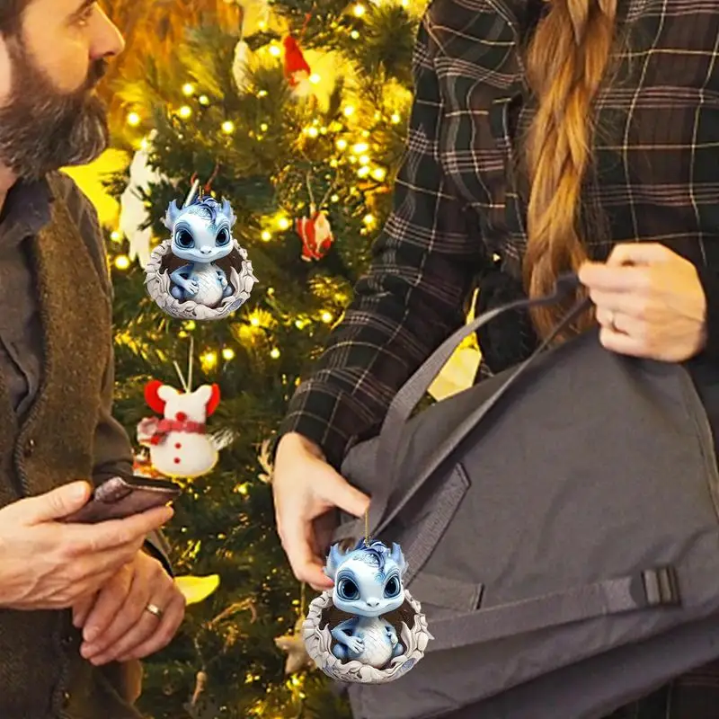 Подвесное украшение в виде дракона 2D акриловая Милая мультяшная Подвеска для