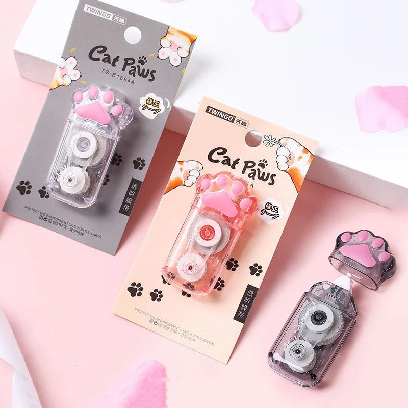 

Wholesale Out Promotional Student School Corrector Claw Suppliesstationery Cat Tape White Prize Gift Correction 24pcs Kawaii