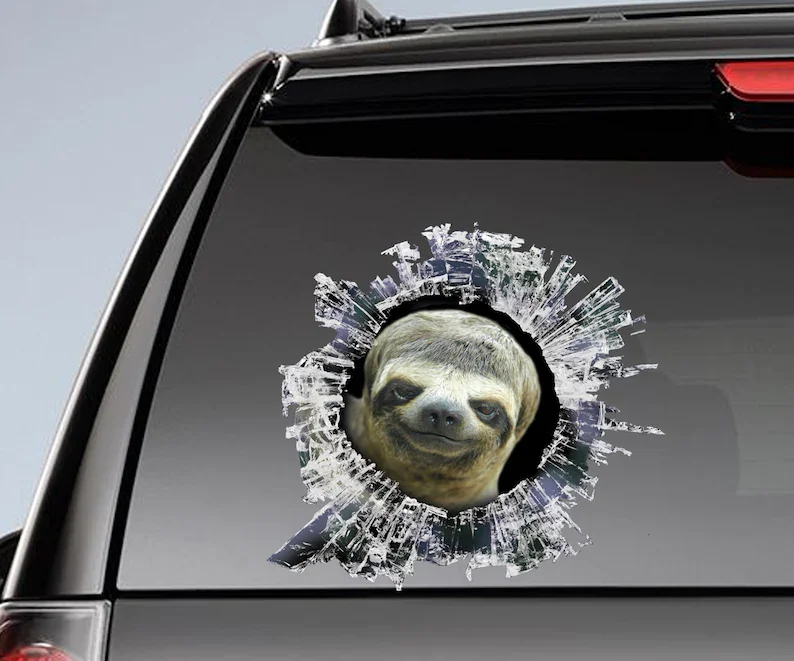 

Sloth window sticker, laptop sticker, funny decal, sloth decal