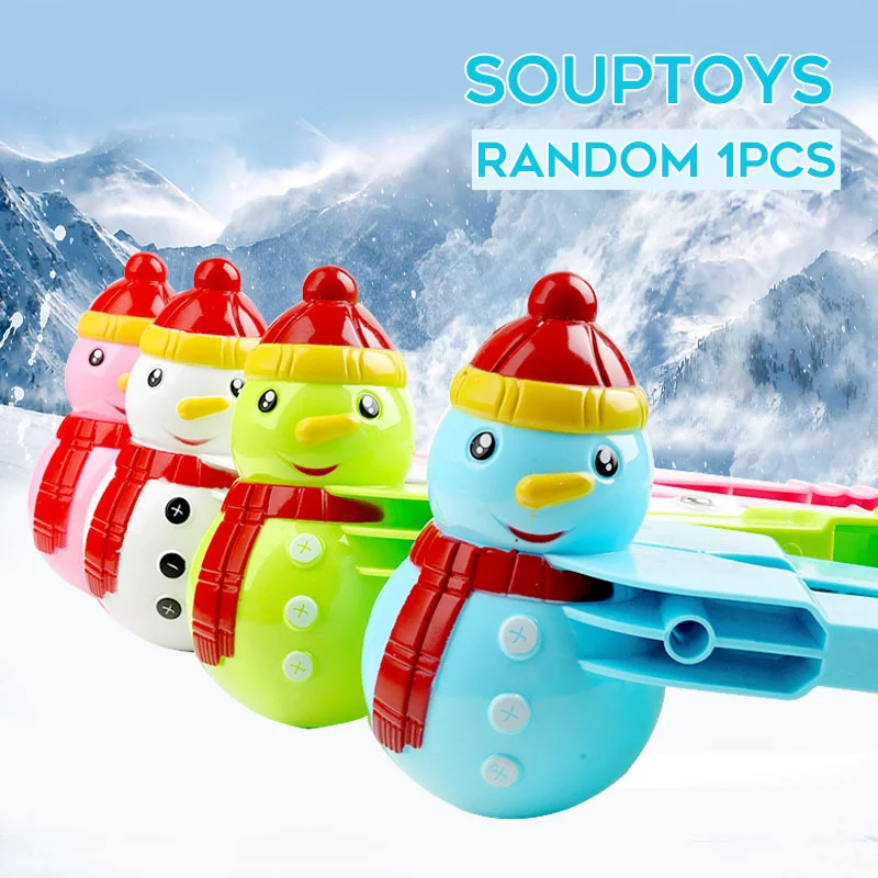 

Snow Toys Snowman Shaped Snowball Maker Clip Beach Toy Easy to Use Snowball Stencil Toy for Summer Sand Winter SEC88