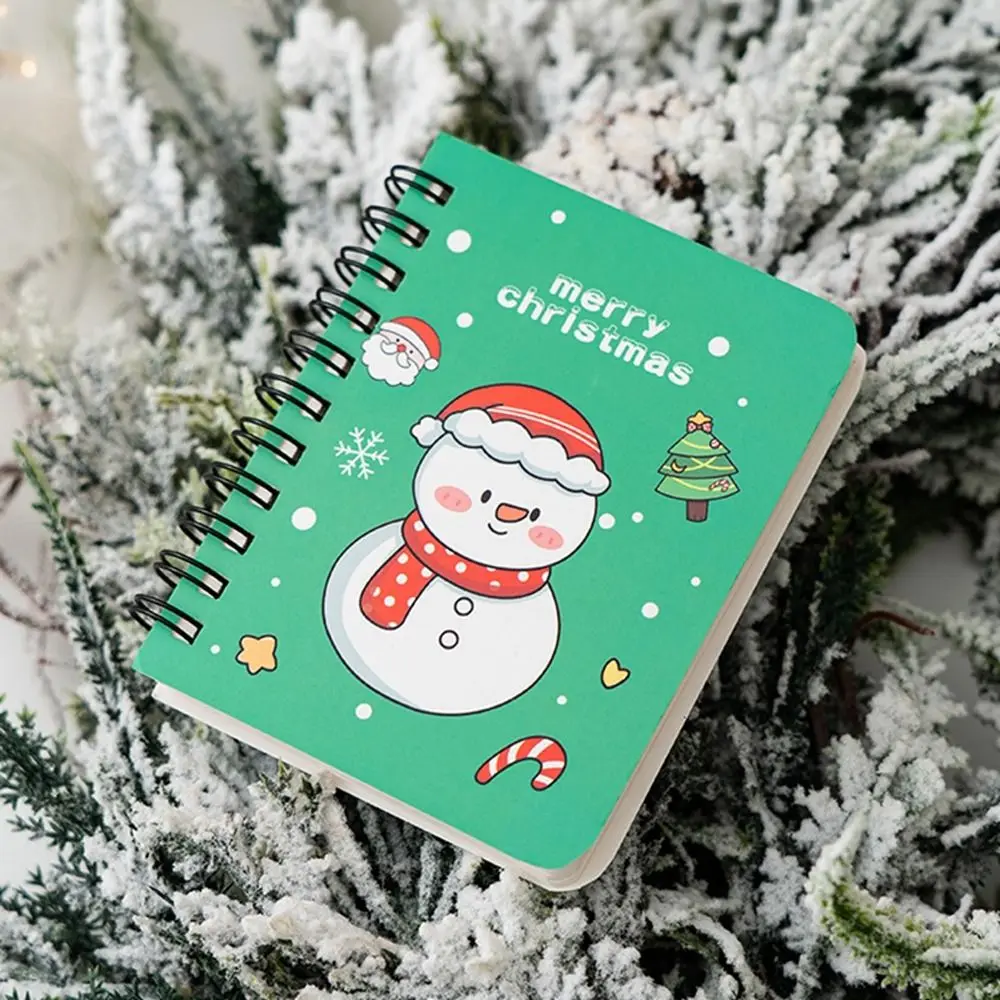 4 шт./компл. съемный рождественский блокнот на катушке утолщенный мультяшный с