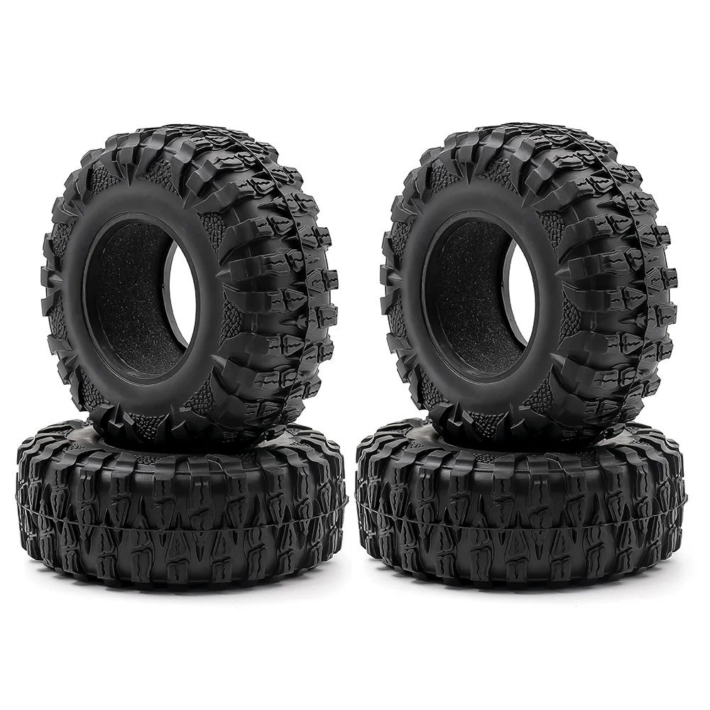 

4PCS 120*46mm 2.2 Inch Rubber Mud Grappler Tires for 1:10 RC Rock Crawler Axial SCX10 SCX10 II 90046 90047 TRX-4 TRX4