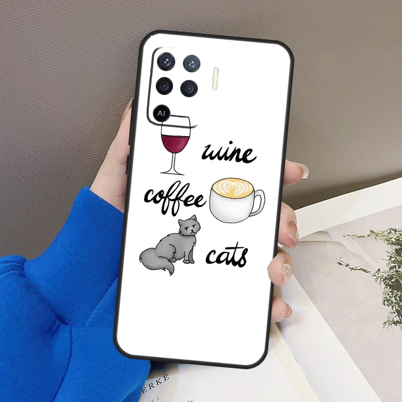 Кофейная винная чашка для OPPO A54 A74 A94 A53S A1K A15 A16 A3S A5S A83 A91 A93 A5 A9 A53 A31 A52 A72