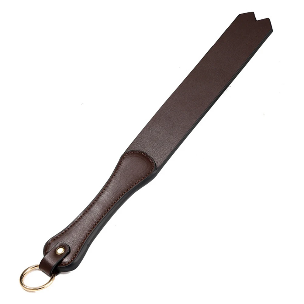 PU Leather Paddle,Handmade Deluxe Riding Crop PU Leather Horsewhip，Punk Rivet Bat HorseWhip