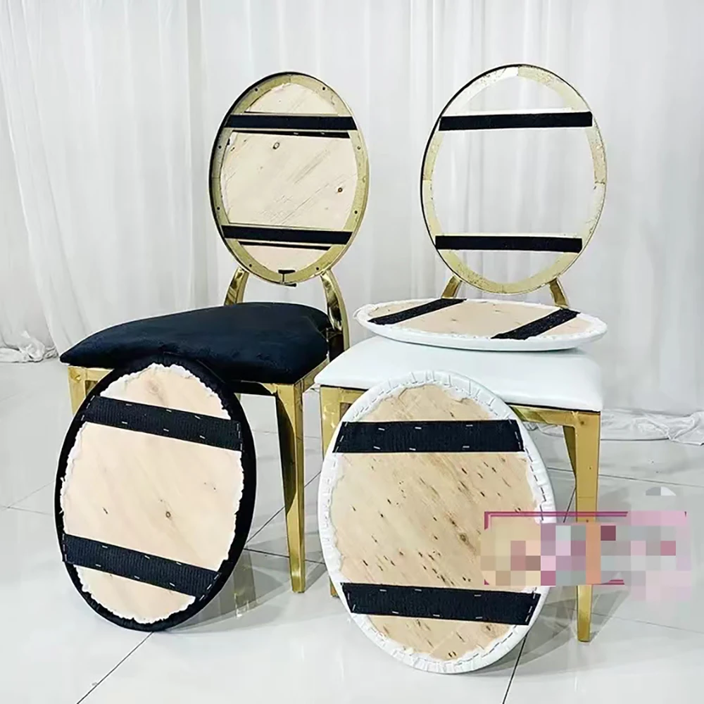 

Wholesale Custom Hotel Banquet Event metal fabric cushion Cheap Chair Rentals Gold Wedding Chairs