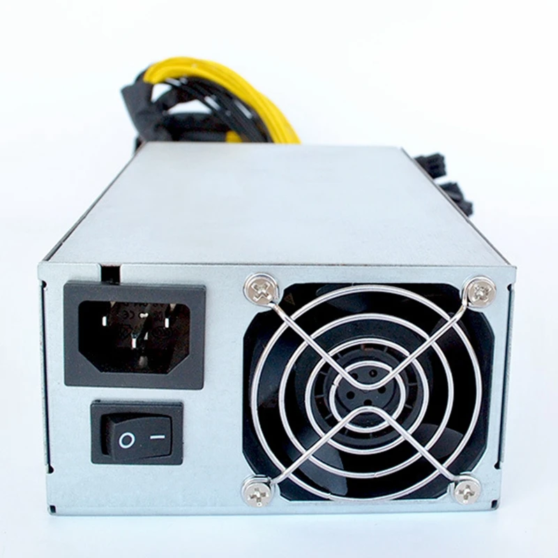 Buy 1800W Server Power Supply 220V ETH Bitcoin Mining 90% Efficiency Support 8 GPU Card for Riser Antminer on