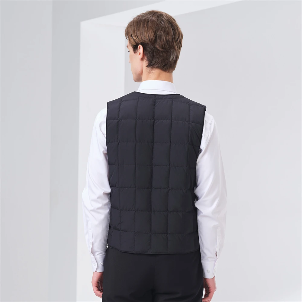 TANBOER Ultralight Filling Power 680 Winter Vest Solid  90% Duck Down Sleeveless Internal Wear TA330005