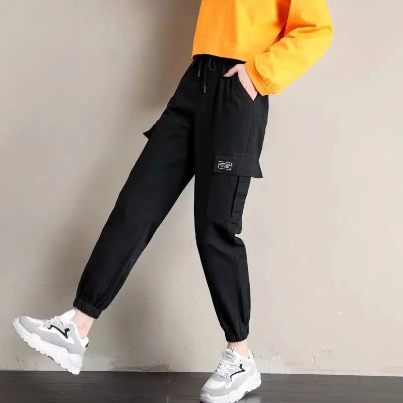 New Cargo Pants Women High Waist Loose Streetwear Pants Baggy Tactical Trouser Hip Hop New Joggers Pants