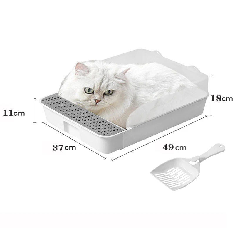 Большой контейнер для кошачьего туалета котята песочный бокс обучения фекалий