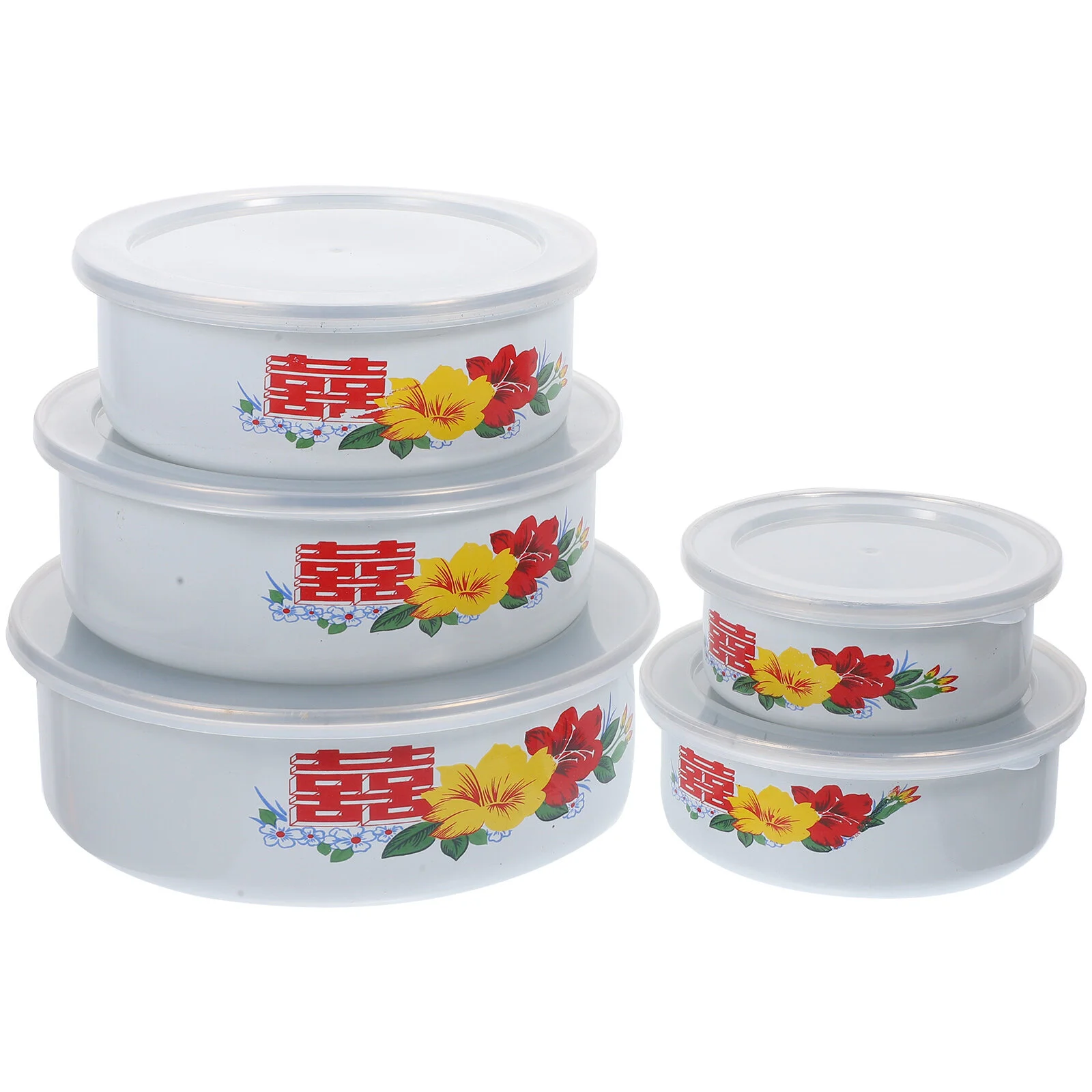

Enamel Bowl Instant Noodle Food Container Salad Deepen Soup Metal Baby Food Containers Lids