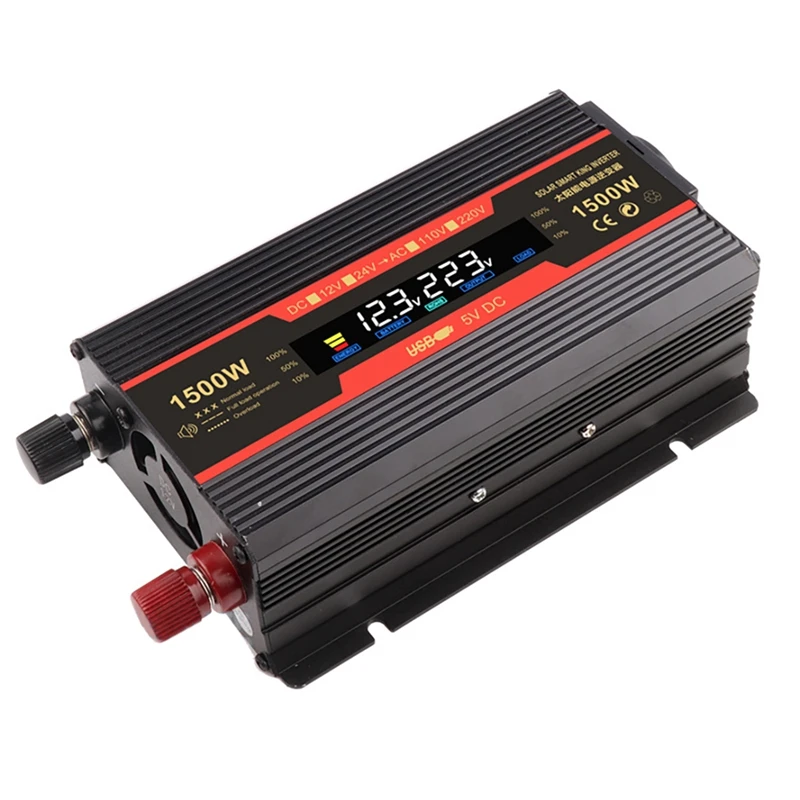 

Car Inverter 1500W DC 12V To AC 220V Power Inversor 2USB Portable Charger Adapter Converter EU Socket Car Converter