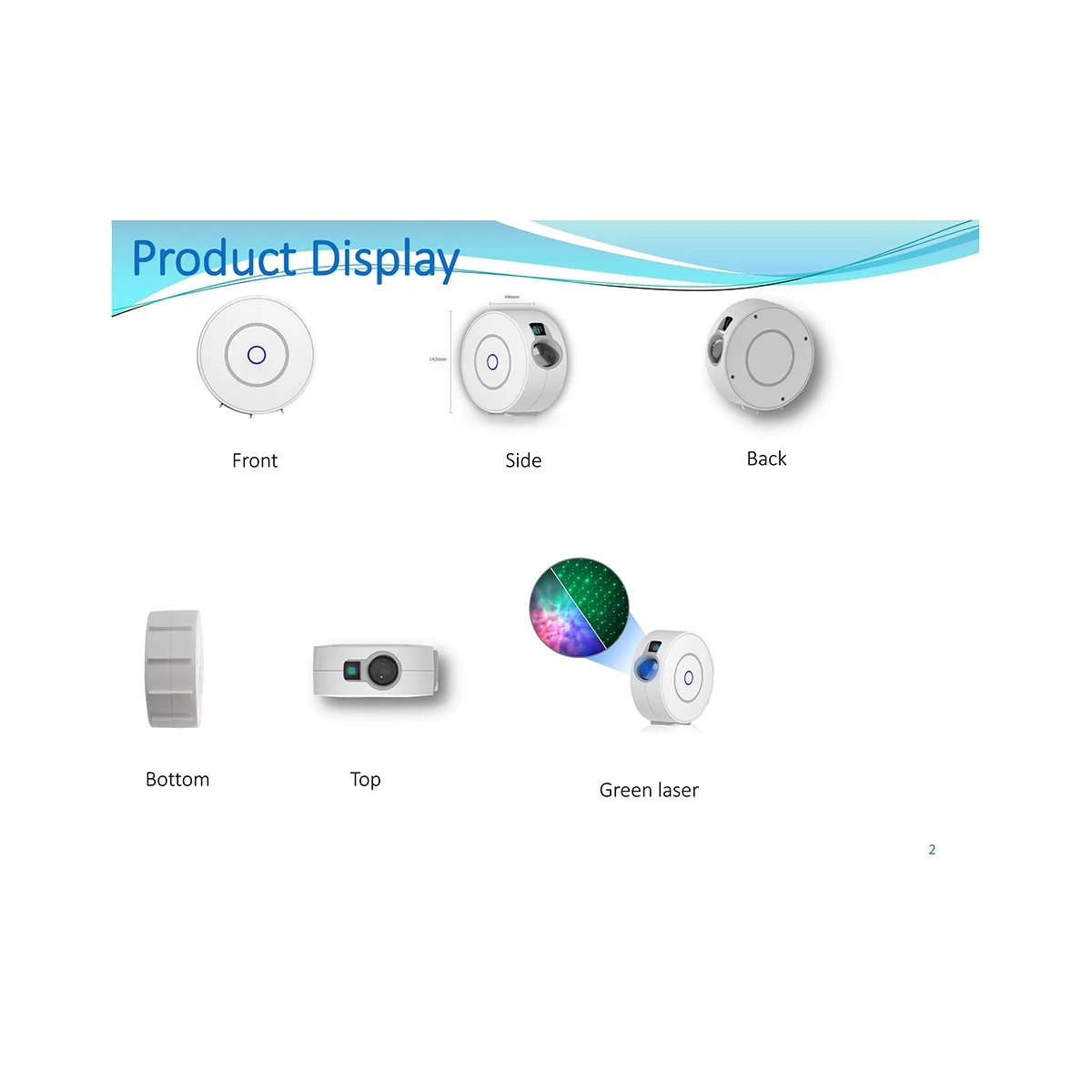 

Tuya Projector WiFi Laser-Starry Projector Waving LED Colorful Home Atmosphere Light Wireless Control EU Plug