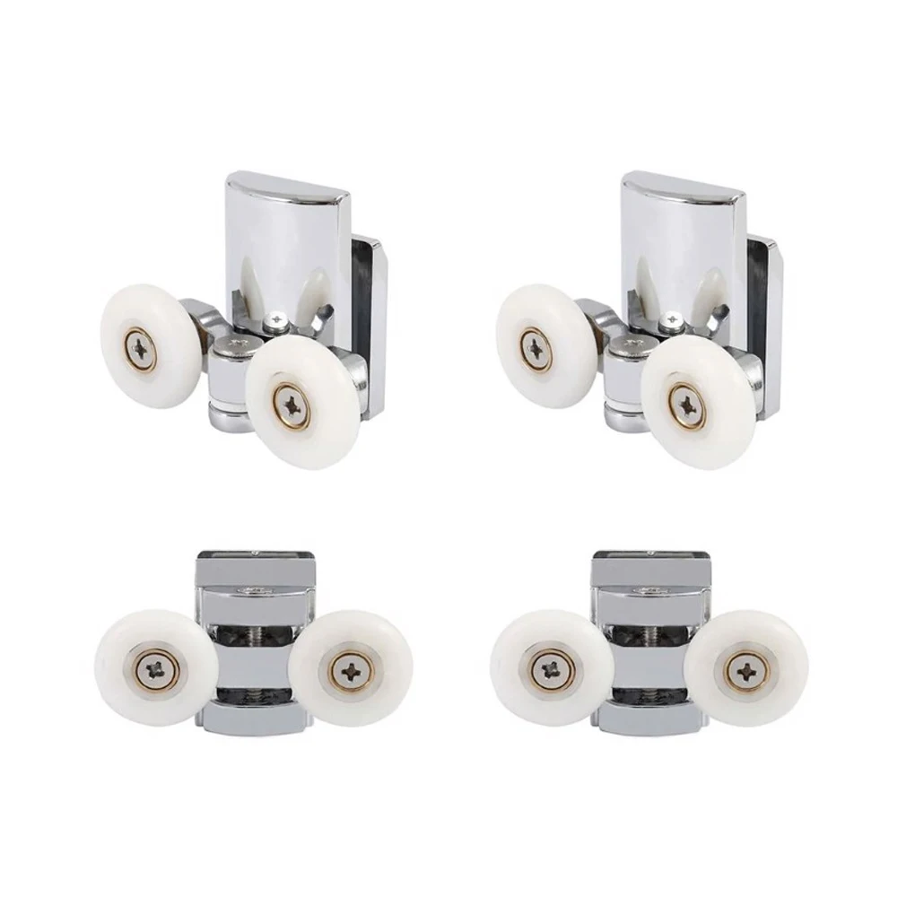 

2pcs Pulley Pulleys Zinc Alloy Down Wheels Replacement Shower Cabin
