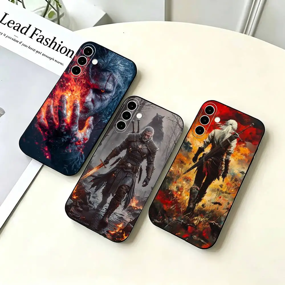 Фото Чехол для телефона Game T-The Witcher W-Wild Hunt-s для Samsung A73 20,21s,22,31,32,52,53,72, мягкий черный корпус №1