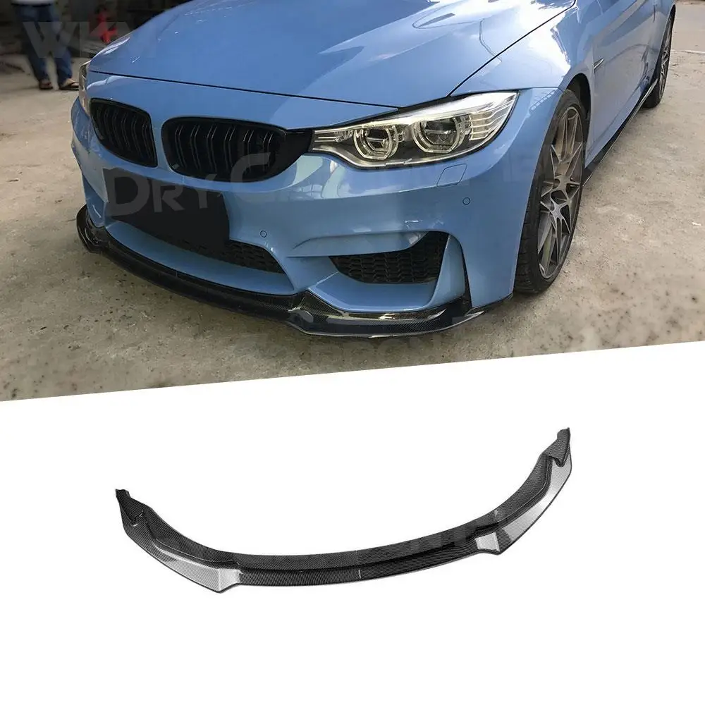 Фото Накладка-сплиттер на передний бампер из сухого карбона для BMW 3 4 серии F80 M3 F82 F83 M4 2015-2020, ABS №1