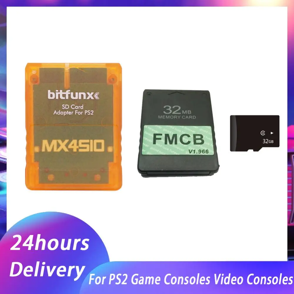 FMCB McBoot V1.996 gra karta pamięci dla Sony Mx4sio PS2 32MB Playstation 2 konsola do gier akcesoria dla Mx4sio PS2 karta do gier