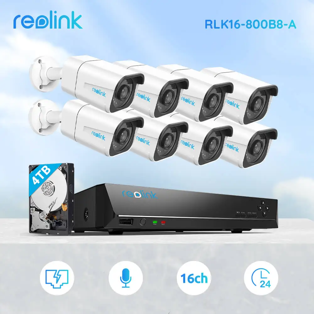 Surveillance Nvr Kit 4tb Hdd Rlk16-800b8-a