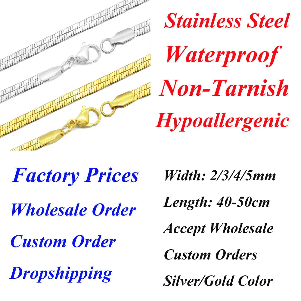 Женское Ожерелье-цепочка в форме змеи из нержавеющей стали 100% |