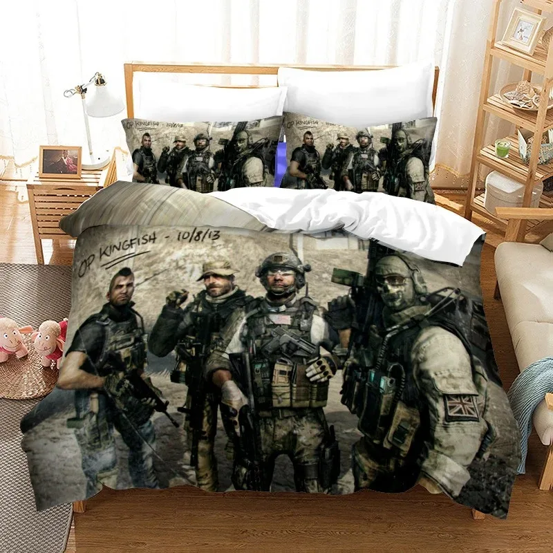 Call Of Duty Warzone Bedding Set Single Twin Full Queen King Size Game Bed Aldult Boys Bedroom Duvetcover Sets 3D Print 020