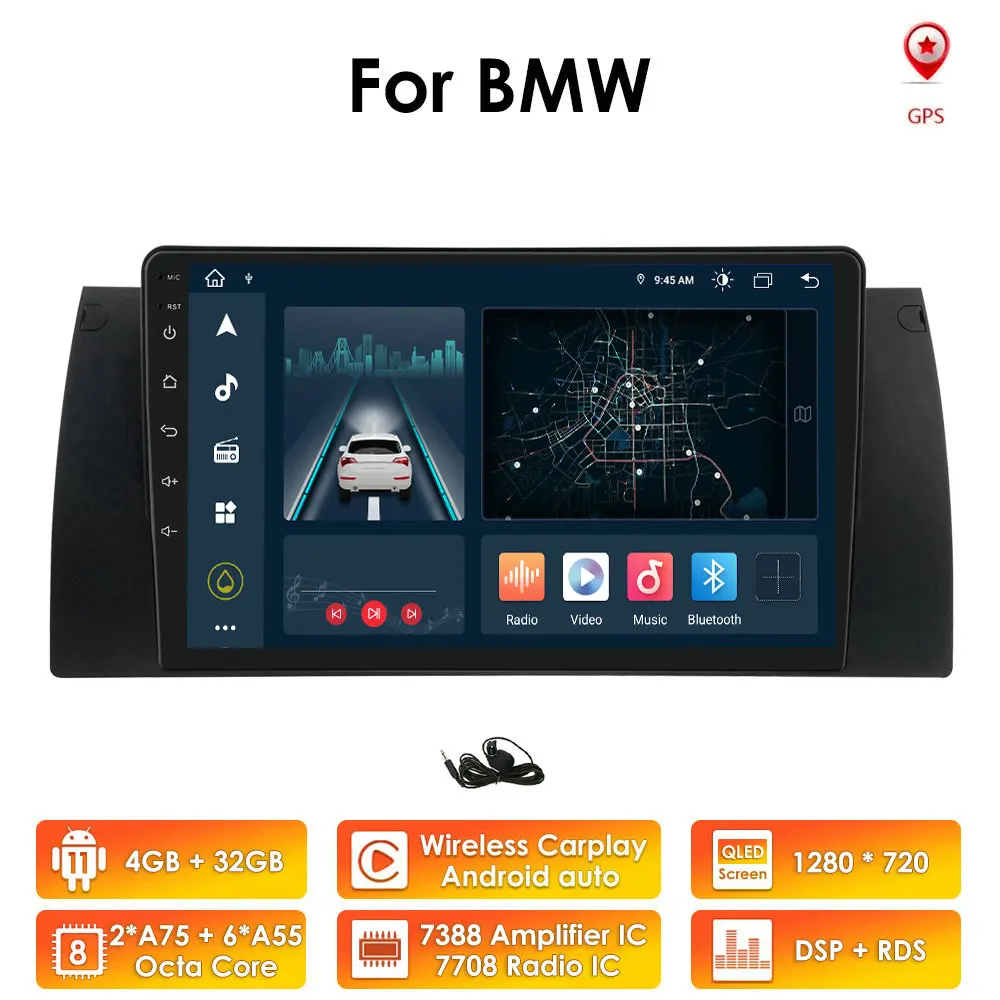 Multimedia Video Player Navigation Gps Android 10 Stereo Wifi Fm Am Rds Obd2 Swc