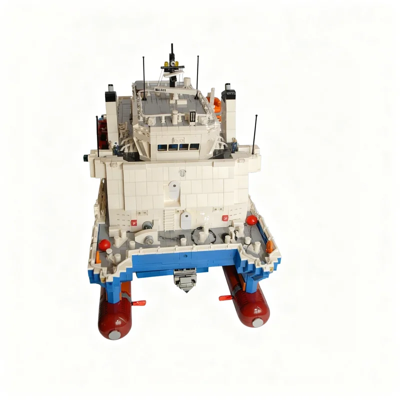 Фото 7330 деталей MOC: Немецкий круизный корабль береговой охраны «БОРКУМ» (модель корабля SWATH), конструктор, рождественский подарок, игрушка для демонстрации. №3