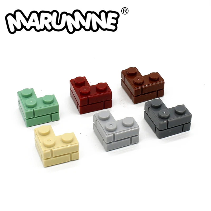 

MARUMINE 2x2 Dots Corner Wall MOC Bricks 100PCS Classic Build Block Parts Accessories House MOC Construction Set Compatible 2357