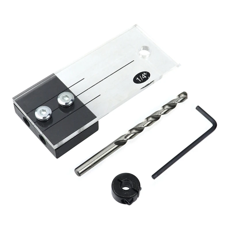 

DIY Woodworking Carpentry Tools - Acrylic Dowel Drilling Jig High Strength Hardness Accurate Hole Locator