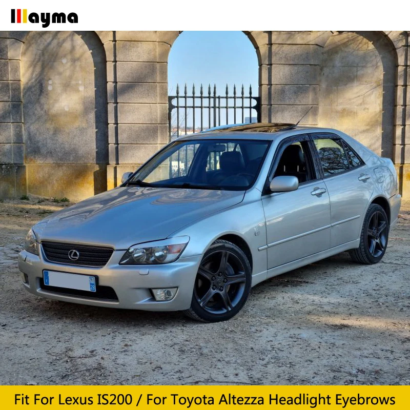 Углеродное волокно, чехлы для фар, для Lexus IS200 1999- 2004, для Toyota Altezza, стекловолокно, Праймер, передняя лампа, наклейка для бровей (art.: 3a3902aff81) - 3a3902aff81