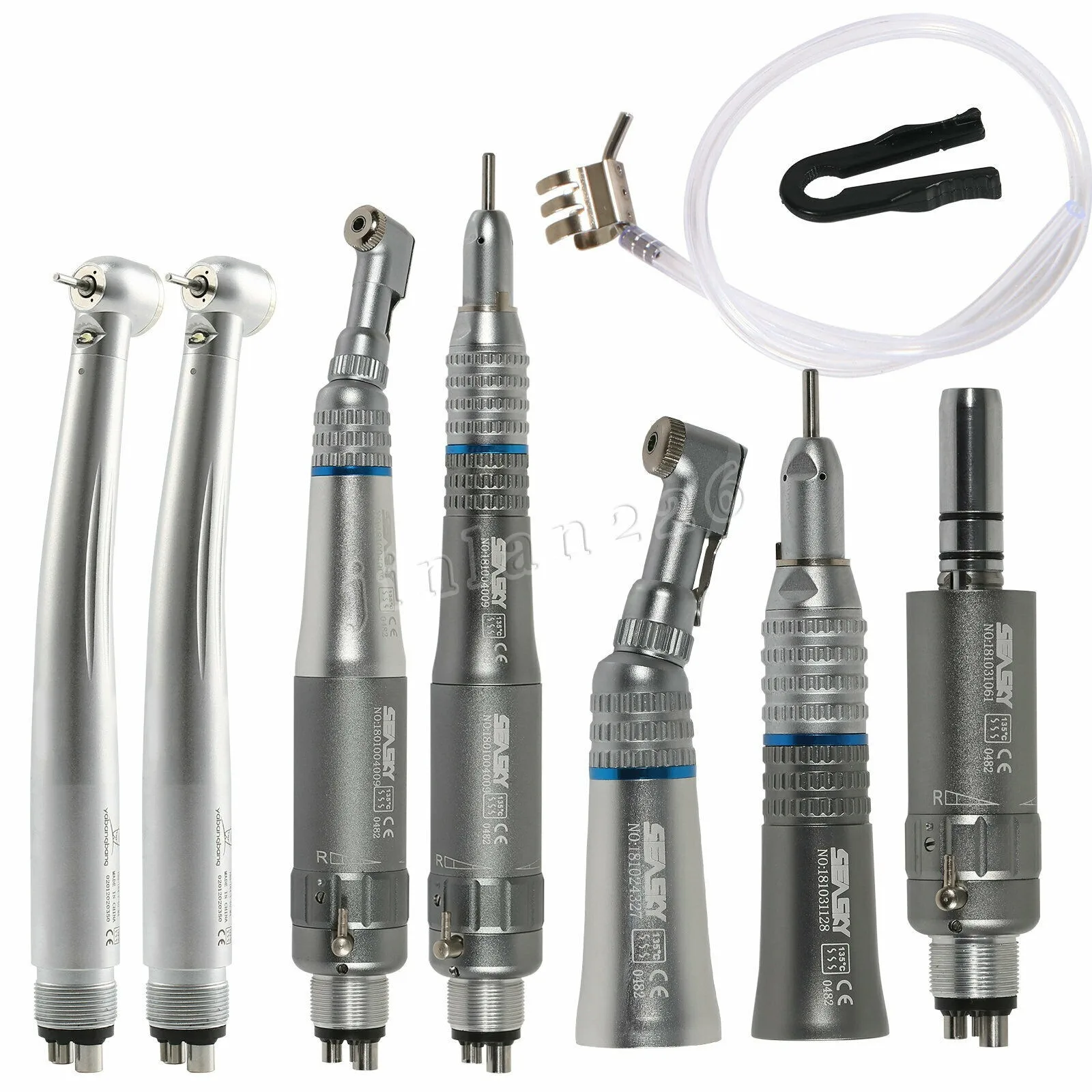 NSK Pana Max Style Dental LED High Low Speed Straight Contra Angle Handpiece Air Motor 4/2 Hole Air Turbine kit