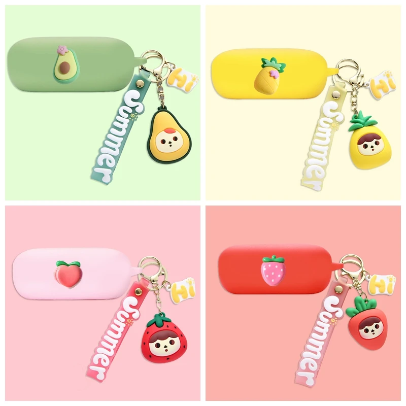 

Силиконовый чехол для Redmi AirDots 3, с милым рисунком фруктов, авокадо, цепочка для Redmi airdots3, зарядная коробка для наушников