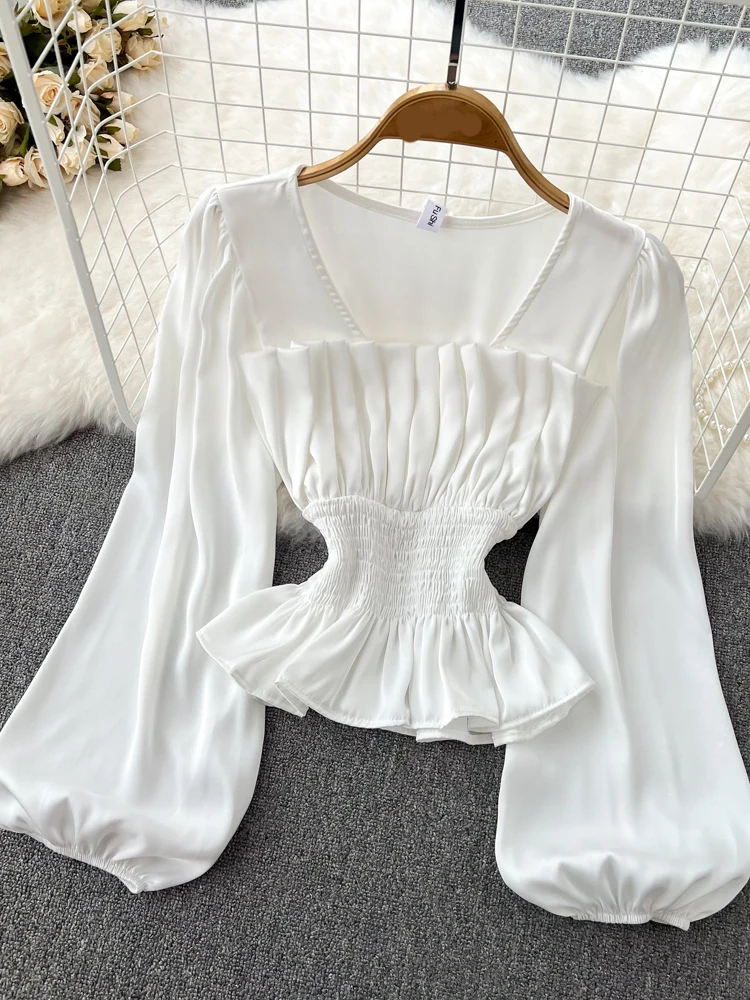 

White Shirts and Blouses for Women Korean Fashion Blusas Para Mujer Moda 2023 Camisa Tunic De Verano Feminina Tops Chemise Femme