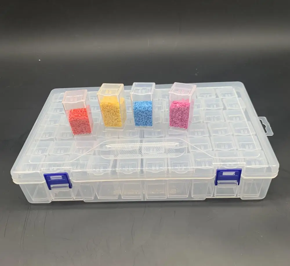 Новая квадратная прозрачная бутылка для хранения 5D алмазная живопись стразы