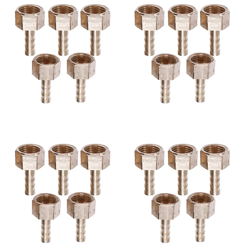 

20Pcs Brass 6Mm Hose Barb 1/4 Inch BSP Female Thread Quick Joint Connector