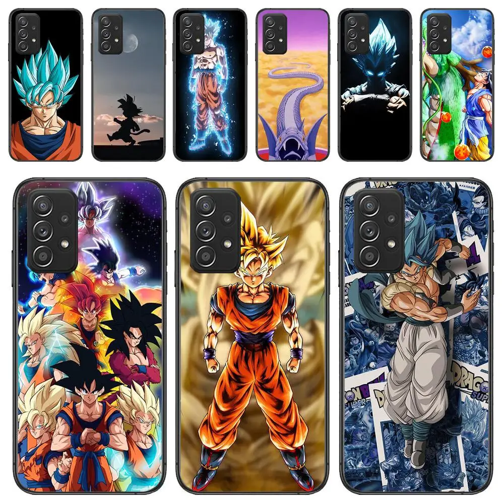 

Dragon Ball Z Black Cover for Samsung Galaxy A51 A50 A52 5G A20E A60 A20S A71 A40 A40S A90 A70 A32 A30 A70 A21S phone case
