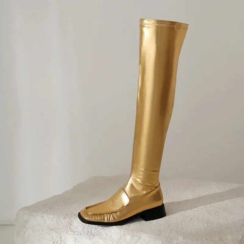 Брендовый дизайн модные ботинки для подиума кожаные сапоги до колена в стиле